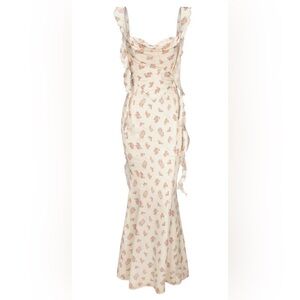Nana Jacqueline $515 Anthropologie Floral Maxi Romantic Feminine Dress Coquette